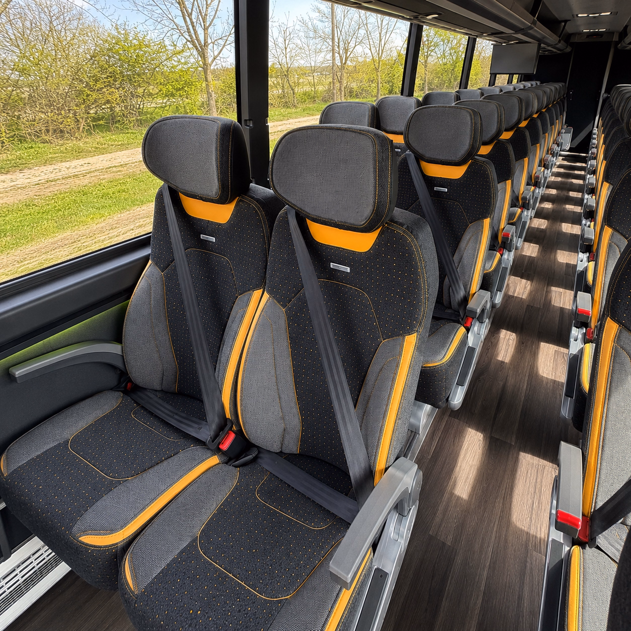 san mateo charter bus interior