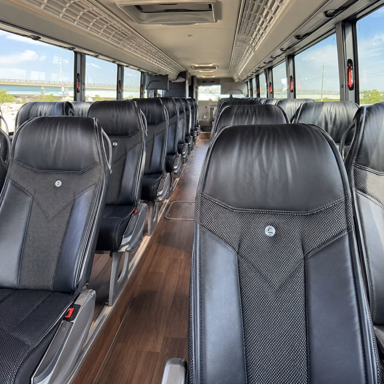 san mateo charter bus rental interior